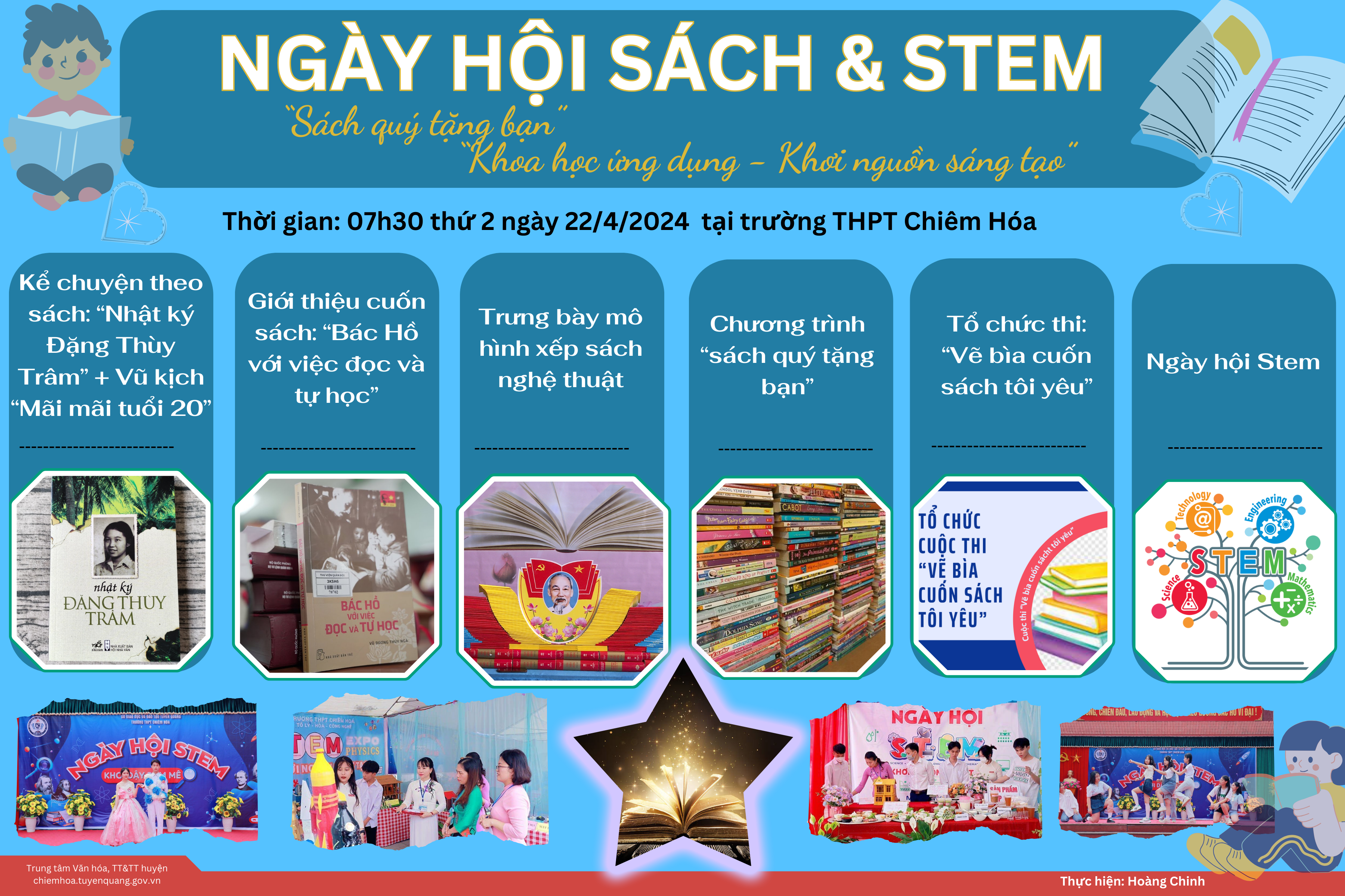 Infographic: Ngày hội sách và Stem tại trường THPT Chiêm Hóa