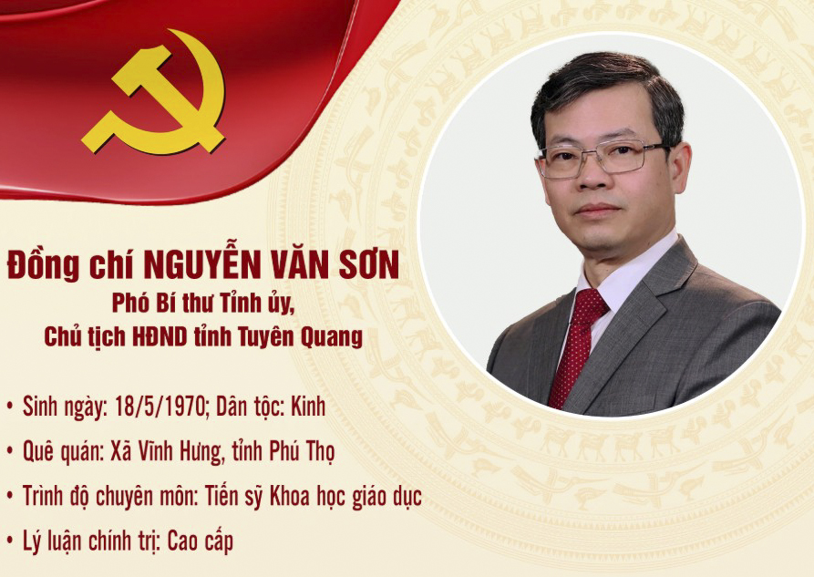 Tóm tắt tiểu sử đồng chí Nguyễn Văn Sơn, Phó Bí thư Tỉnh ủy, Chủ tịch HĐND tỉnh