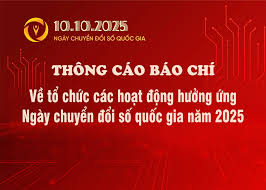Thông cáo báo chí Về tổ chức các hoạt động hưởng ứng Ngày chuyển đổi số quốc gia năm 2025