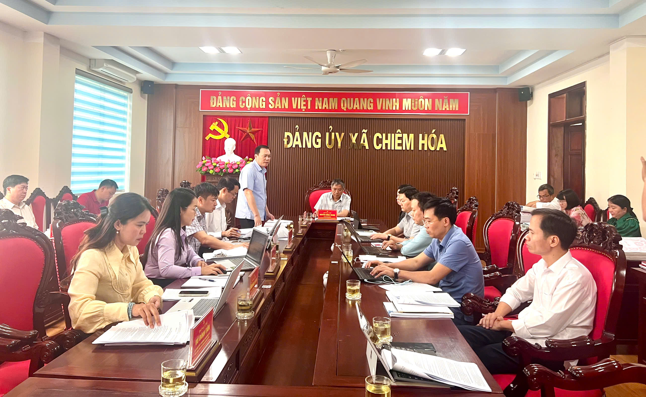 Đoàn kiểm tra, giám sát năm 2026 của Ban Thường vụ Tỉnh ủy  giám sát tại Ban Thường vụ Đảng ủy xã Chiêm Hóa